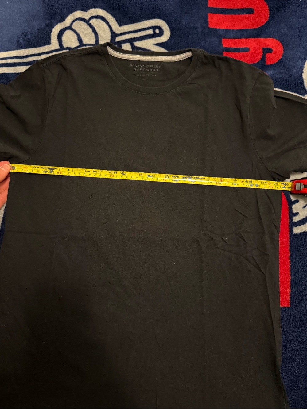 Banana Republic Soft Wash Crewneck T-Shirt Black 100% Cotton Men’s Large L - Picture 5 of 8